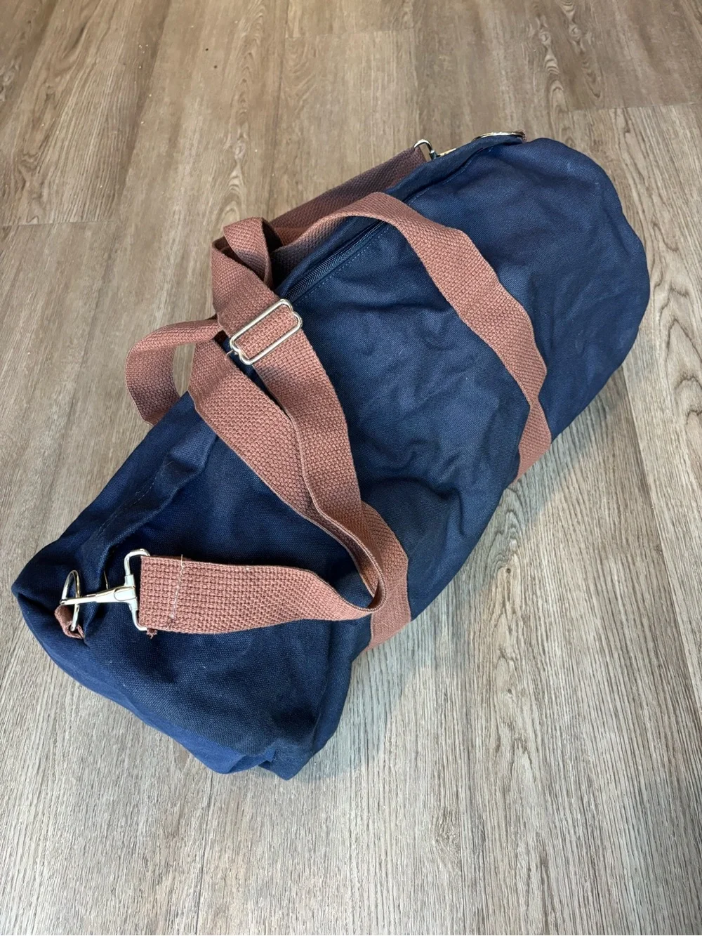 Blue Claw Co. Canvas Navy Duffel Bag with Tote and Shoulder Strap